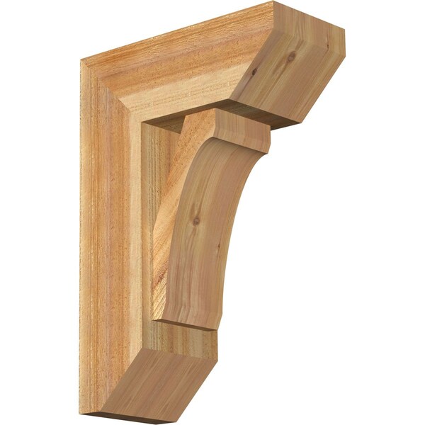 Ekena Millwork Legacy Slat Rough Sawn Bracket w/ Offset Brace, Western Red Cedar, 8"W x 18"D x 26"H BKT0806X18X26LEC06RWR - main